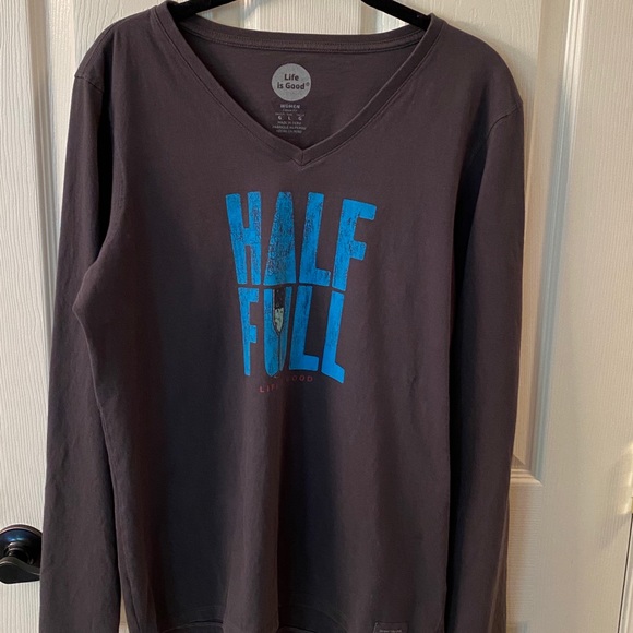 Life is Good “Half Full” Long Sleeve Tee🍾 - Picture 7 of 8